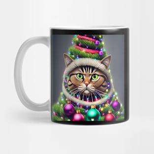 Christmas tree cat Mug